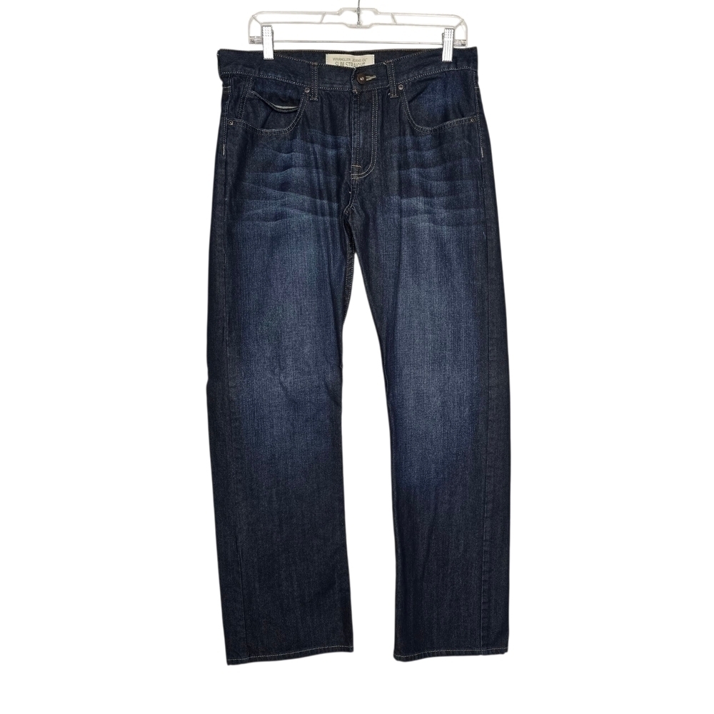 Wrangler Men's Slim Straight Dark Blue Jeans